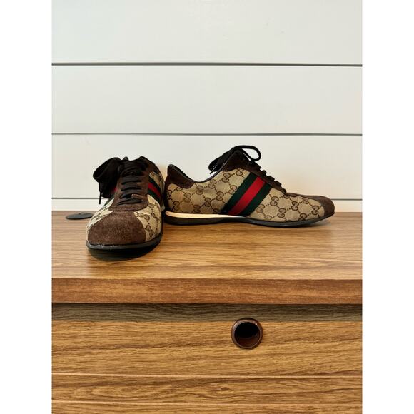 Gucci GG sneakers, Nylon and suede size 8 1/2 - Picture 6 of 15